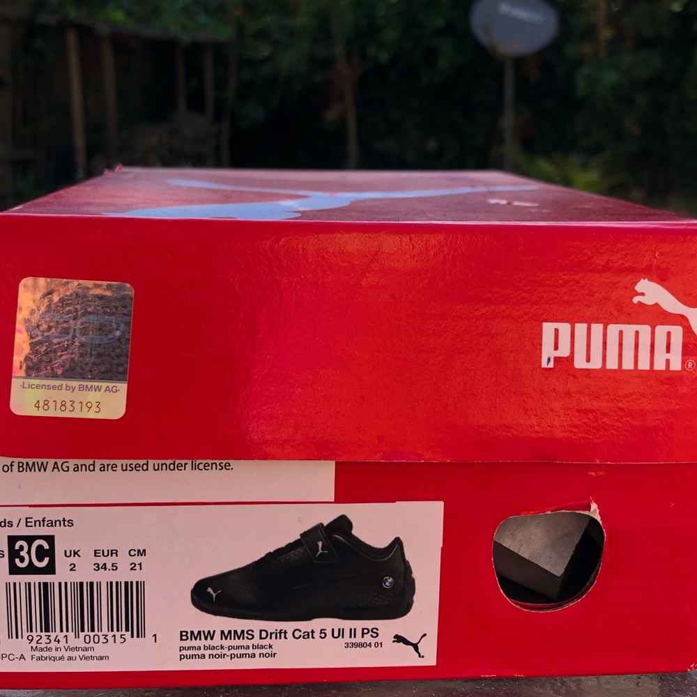 Authentic Puma Boys BMW Black Sneakers